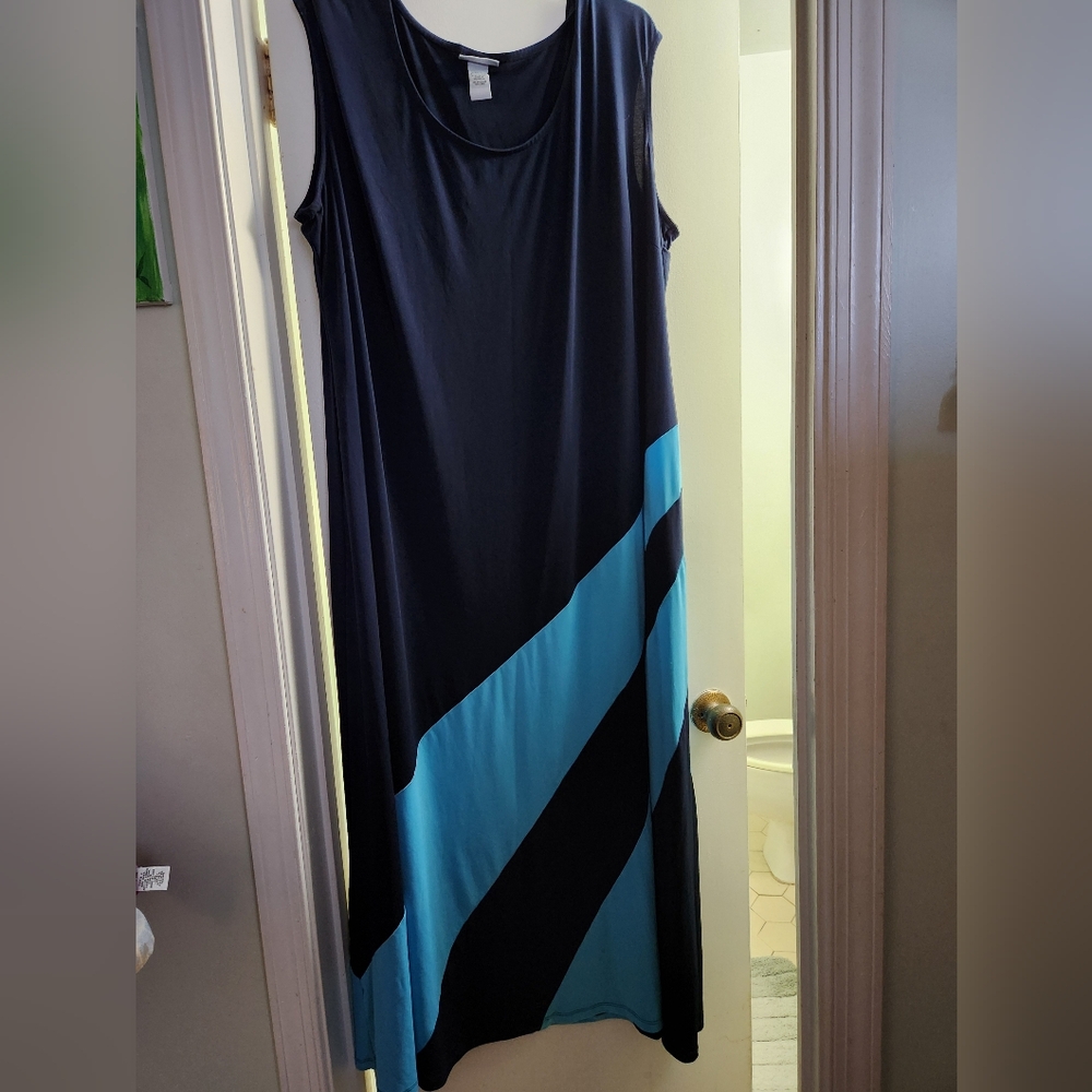 Black and Blue Geometric Dress